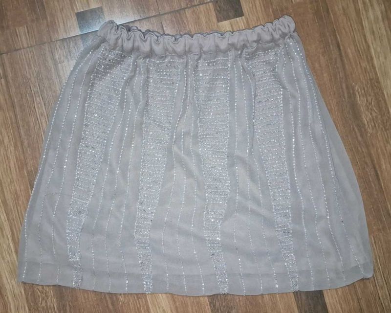Sparkly Mesh Mini Skirt