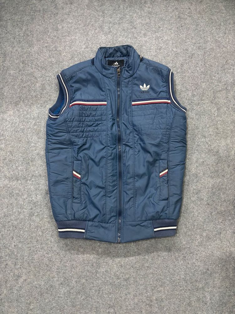 Men's Blue Adidas Puffer Vest