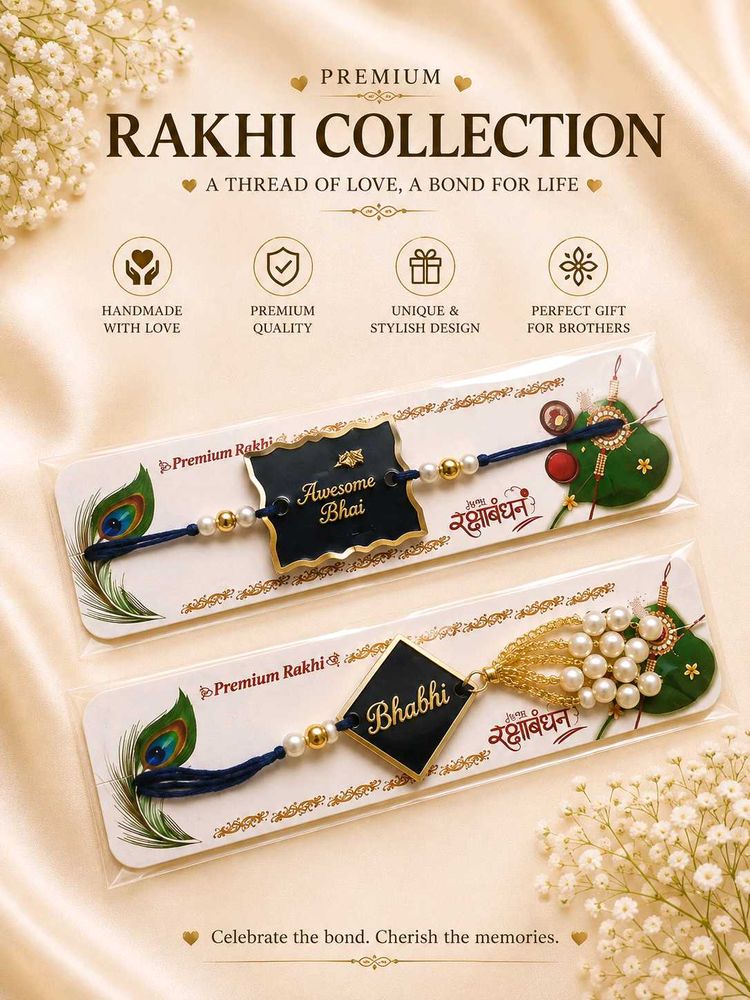 very beautiful bhaiya bhabhi Rakhi set