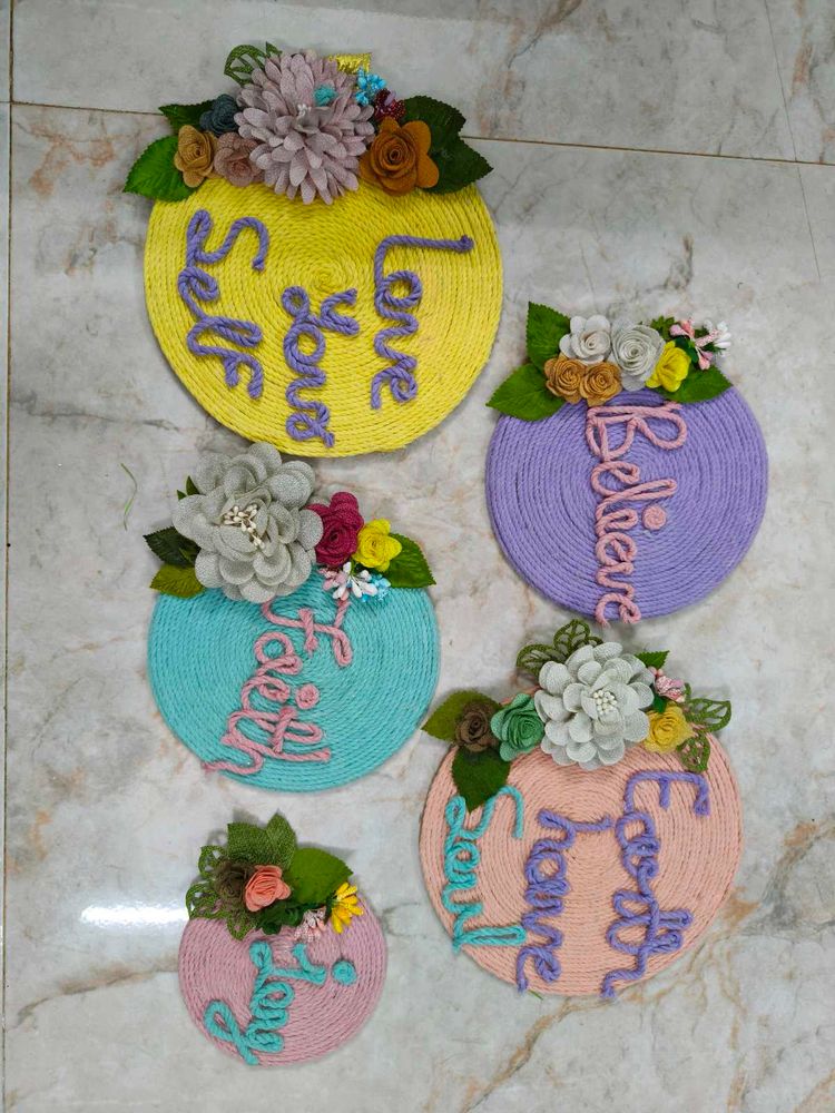 Set of 5 Inspirational Wall Hangings