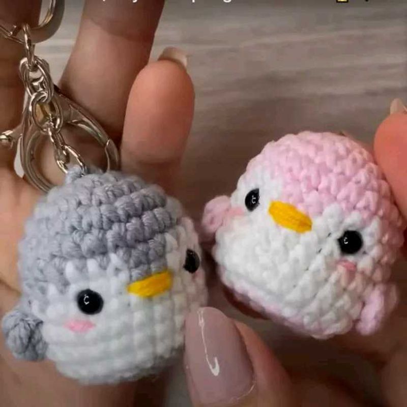 Cute Crochet Penguin Keychain🐧