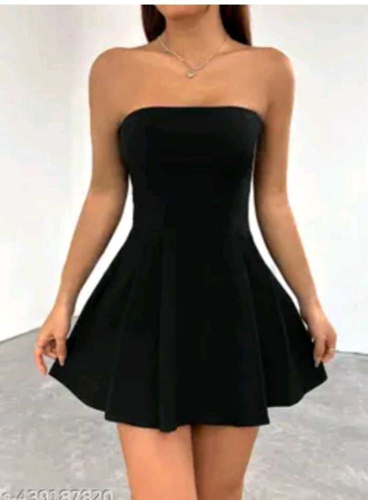 Chic Black Strapless Mini Dress