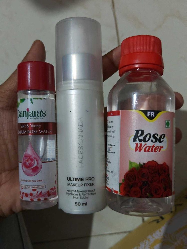 Rose Water &amp; Makeup Fixer Set