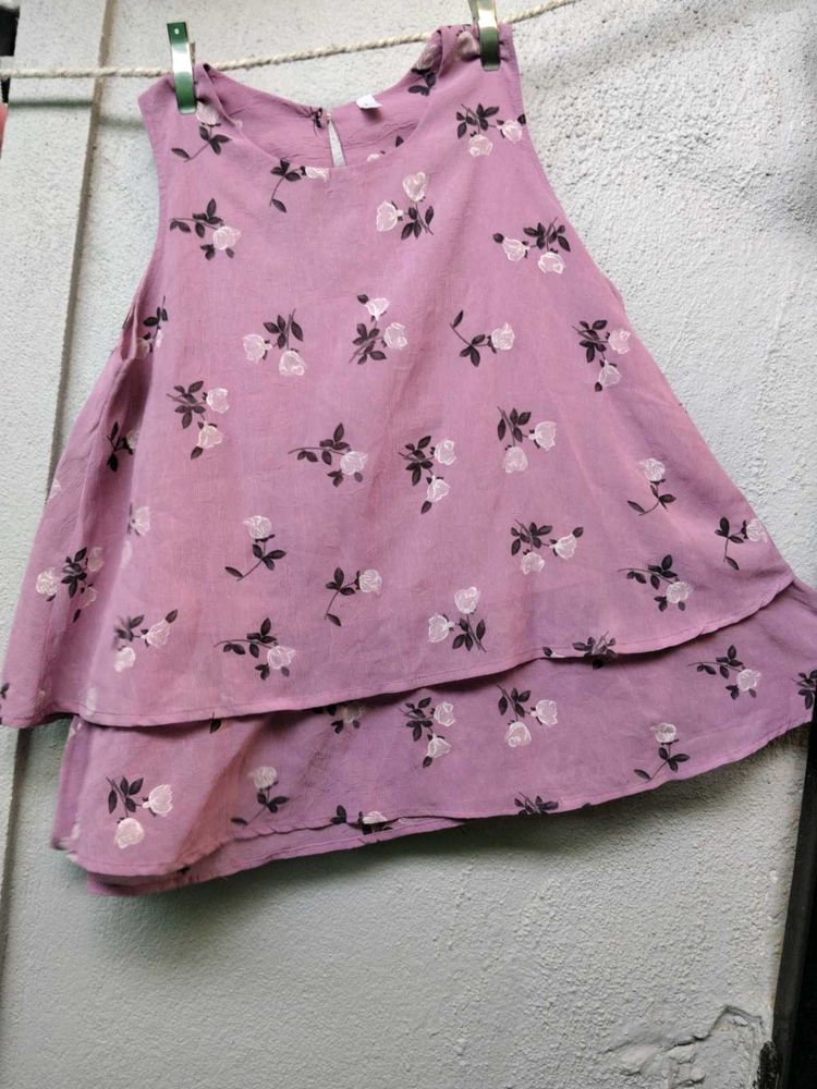 Women's Layered Floral Top