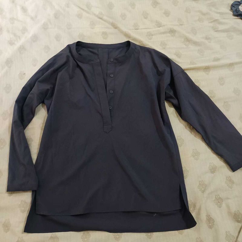Solid Dark Grey Top
