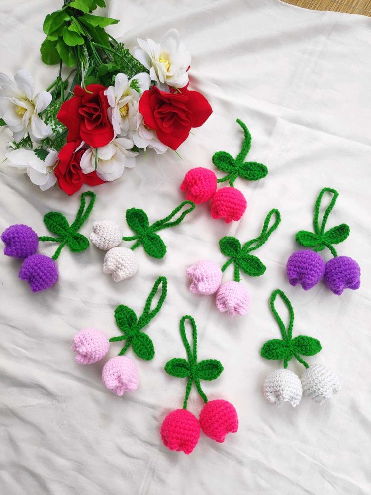 Crochet Tulip 🌷 Keychain