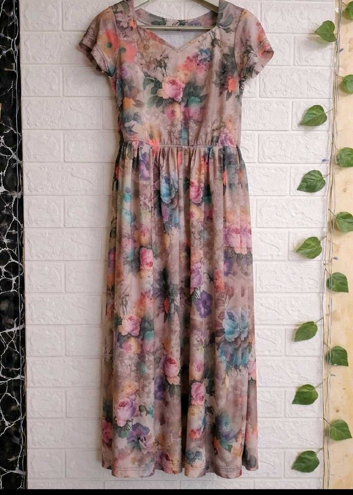 Flowy Floral Midi Dress