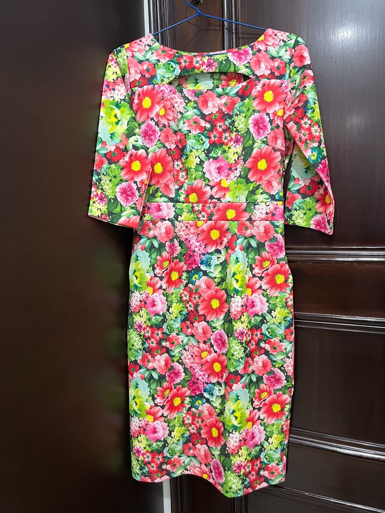 Flower Print Straight Dress