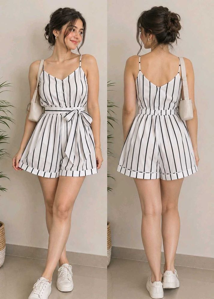 Striped Romper Jumpsuit
