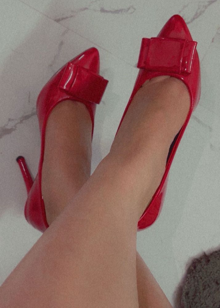 Red Heels with Bow