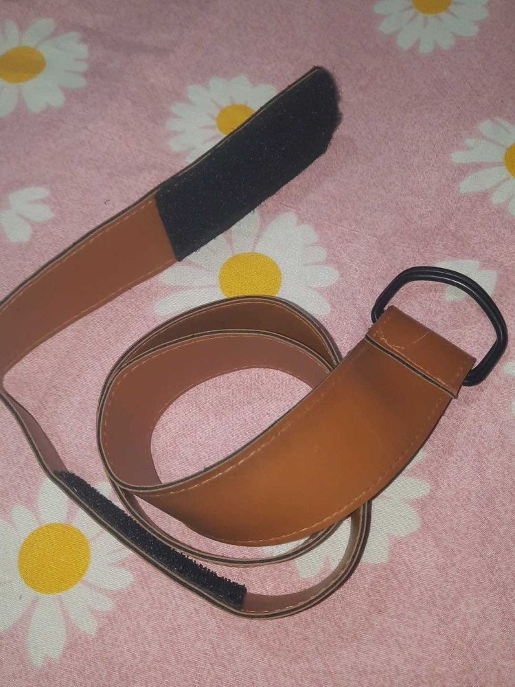 Tan Leather Belt with Double Ring