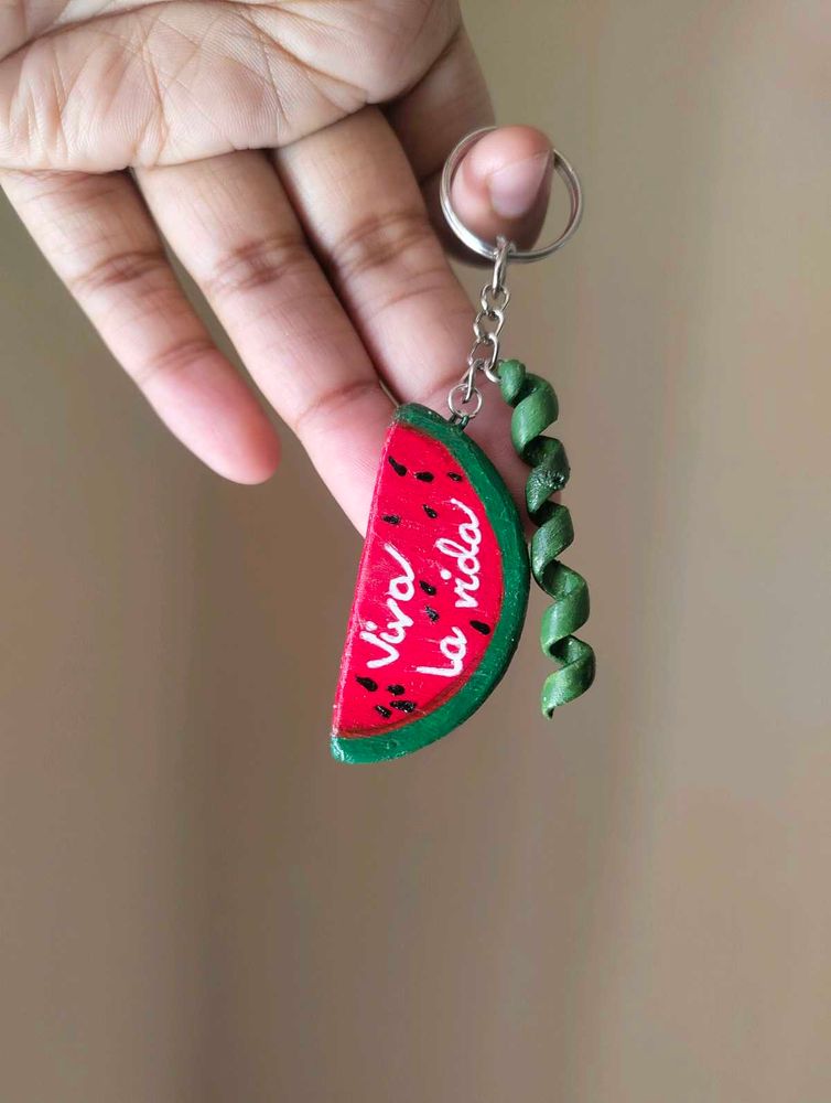 TWINKLING WATERMELON Slice Keychain