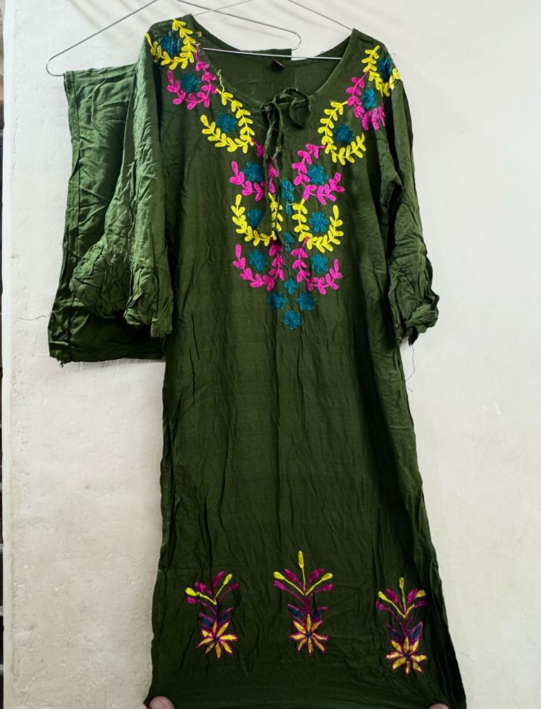 Embroidered Kurta with Pants