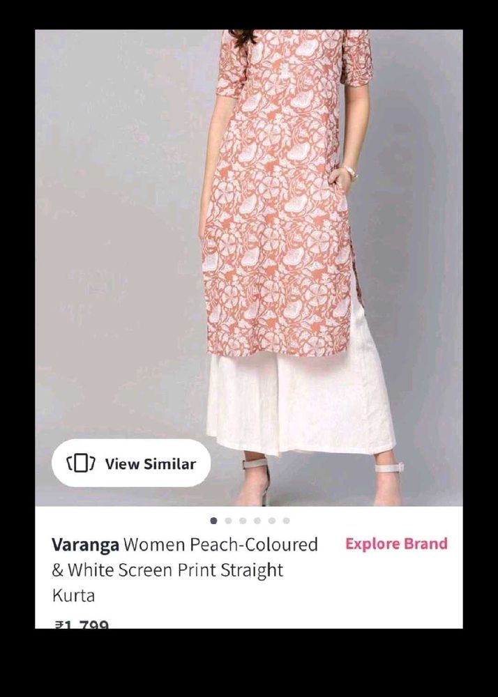 varanga  motif peach kurta and pants