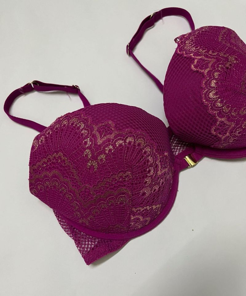 La Senza Padded Purple &amp; Gold Bra (NO LABEL)