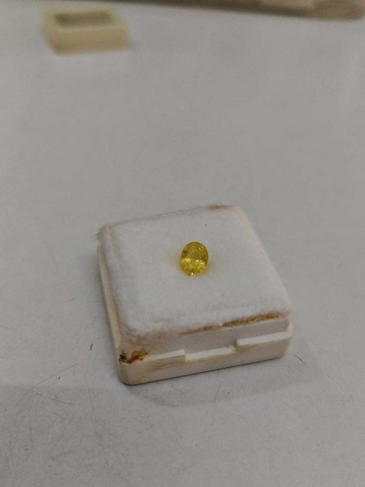 Yellow pukhraj Gemstone Ring