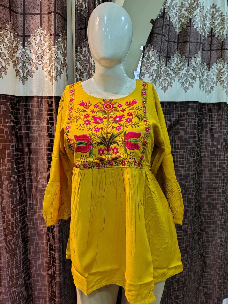 New embroidered short Kurta or tops