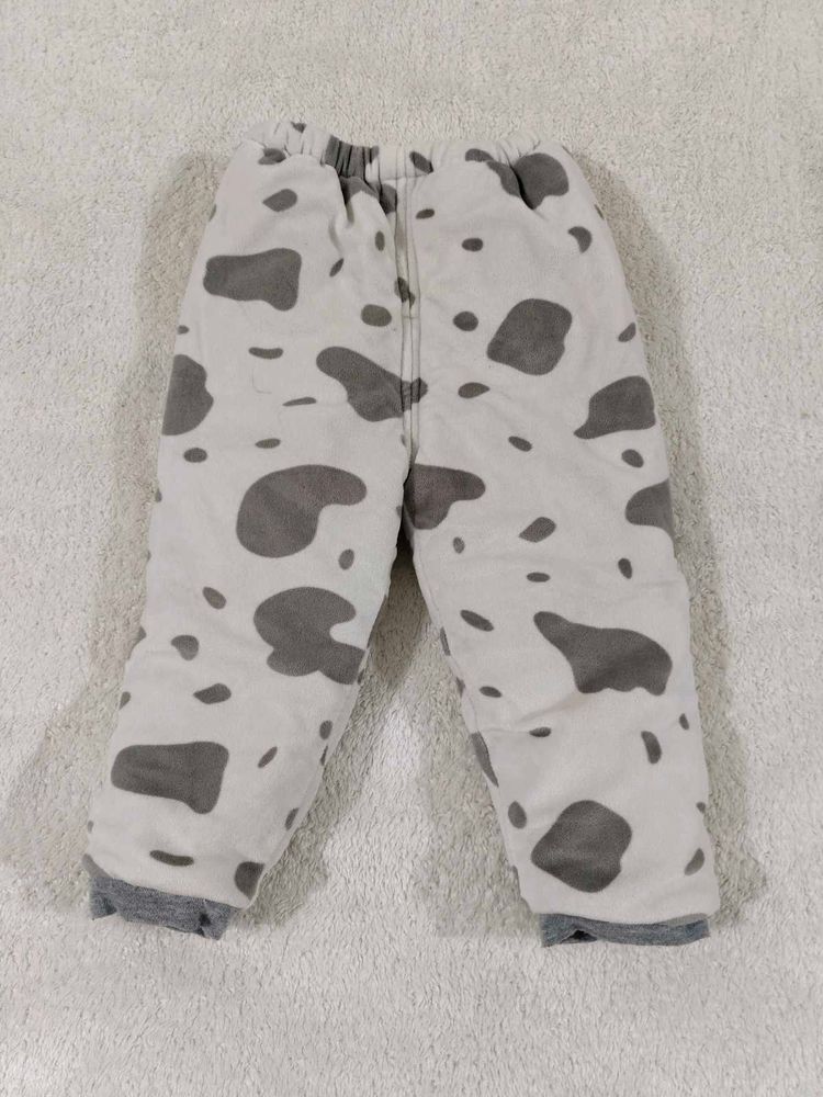 Cozy Cow Print Baby Pants for winter