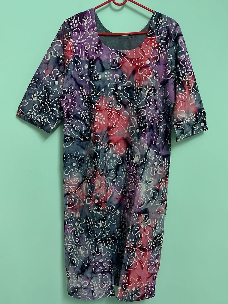 Vibrant Batik Print Kurta