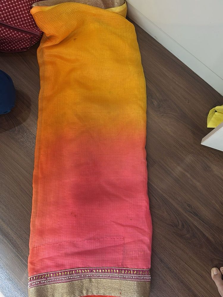 Ombre Sunset Saree