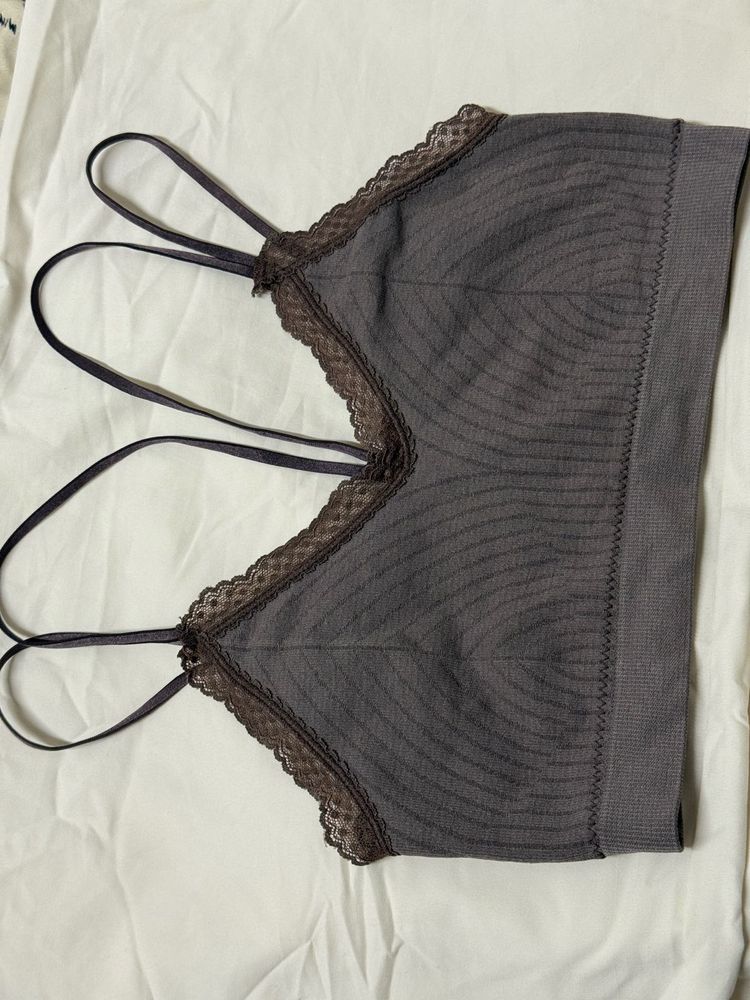 Lace Trim Bralette Top (free size)