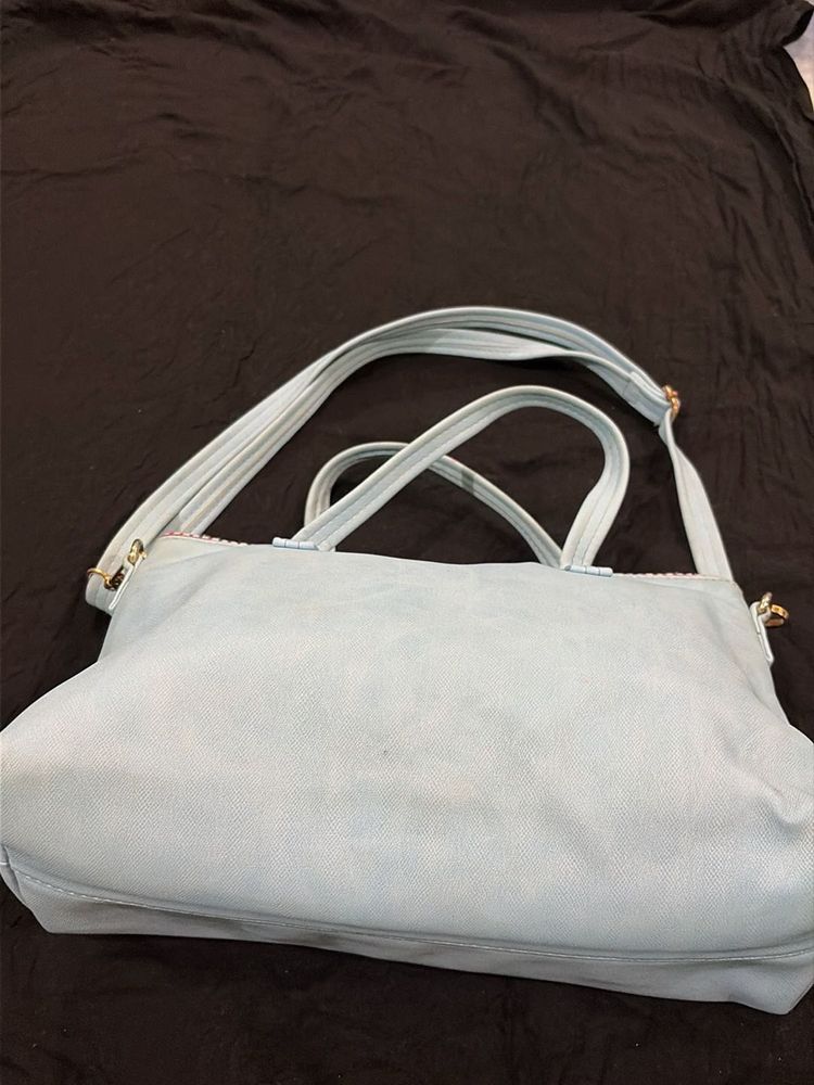 Chic Light Blue Handbag
