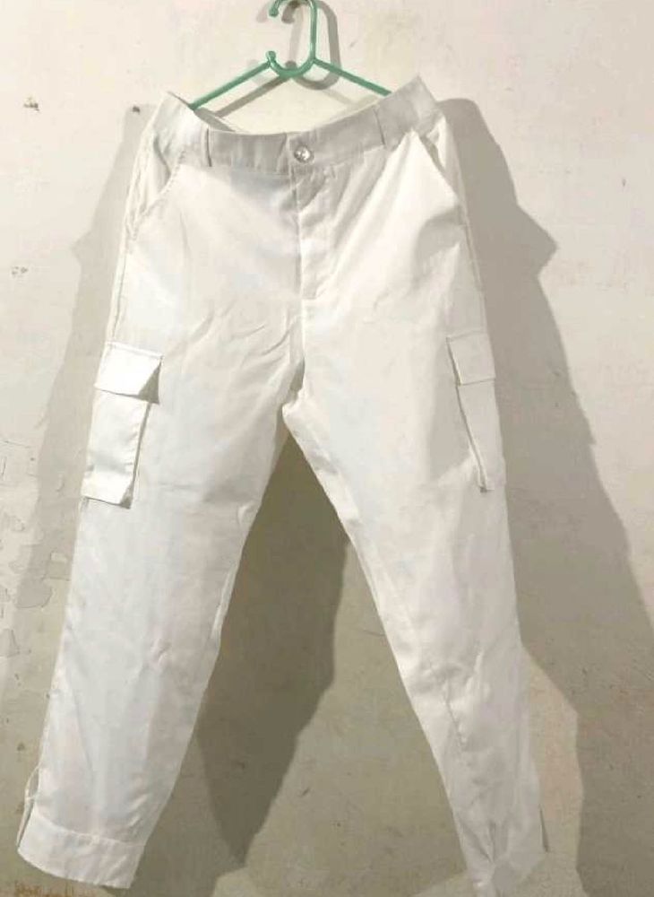 White Cargo Pants