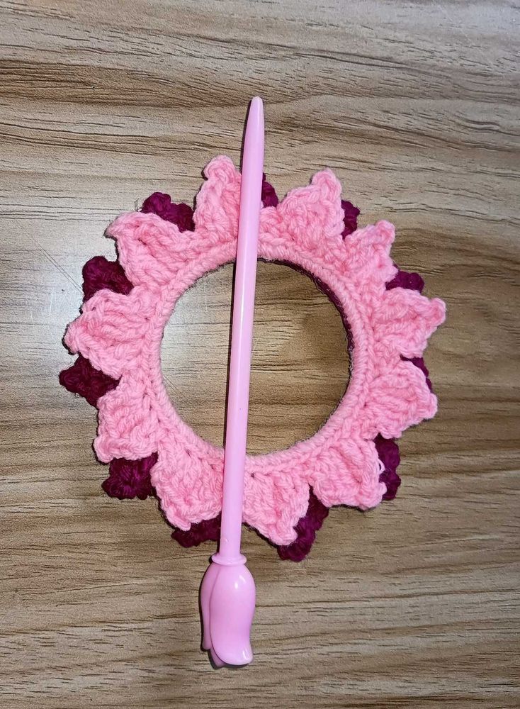 Handmade Crochet Flower Hair stick