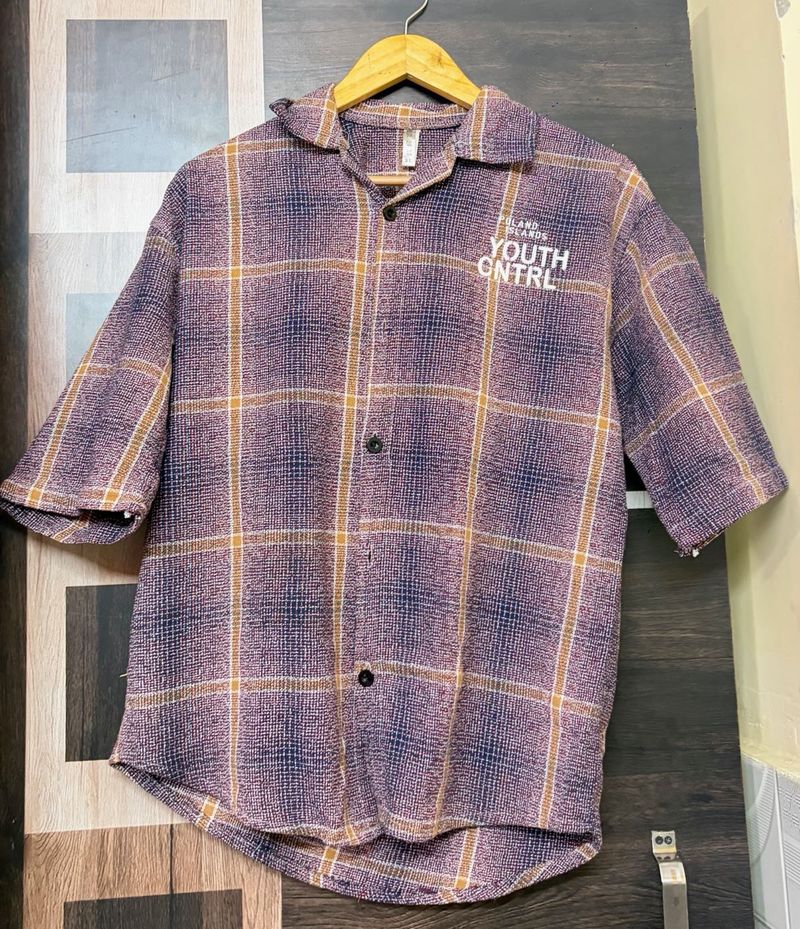 Plaid Button-Up Overshirt