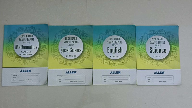 Allen New Unused CBSE Board Sample Papers Class X