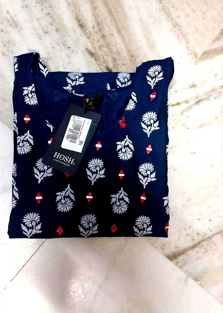 Blue Embroidery Kurta