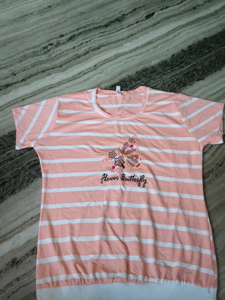 Striped Butterfly T-Shirt