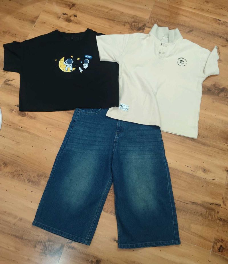 Denim with tshirt and polo shirt