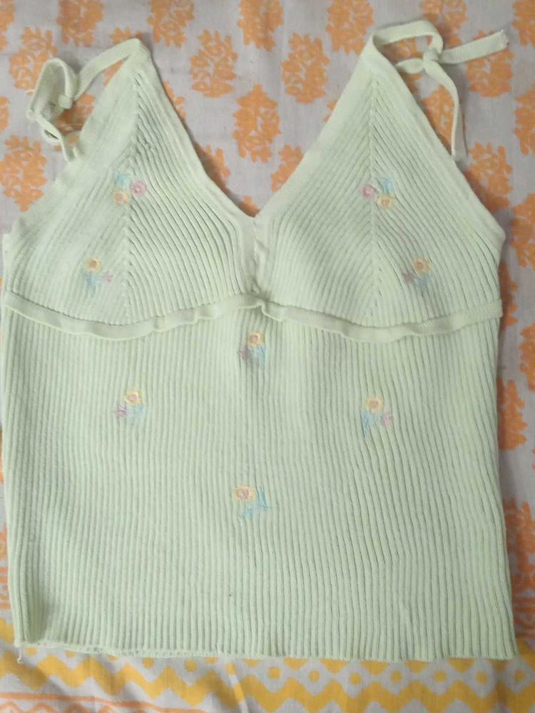 Embroidered Floral Cami Top