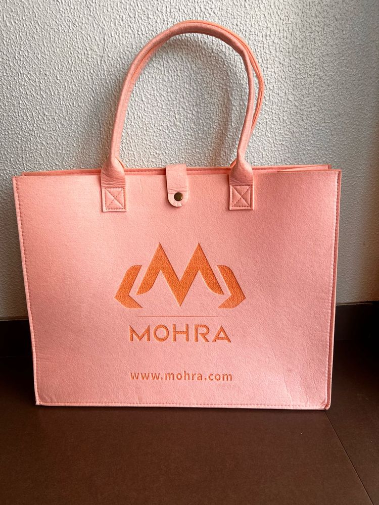 Stylish Pink Felt Tote Bag