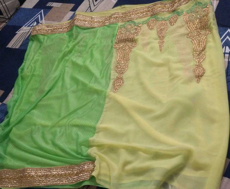 green saree for women