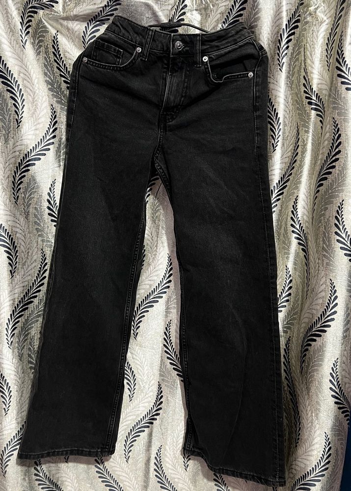 Stylish Black Wide Leg Jeans