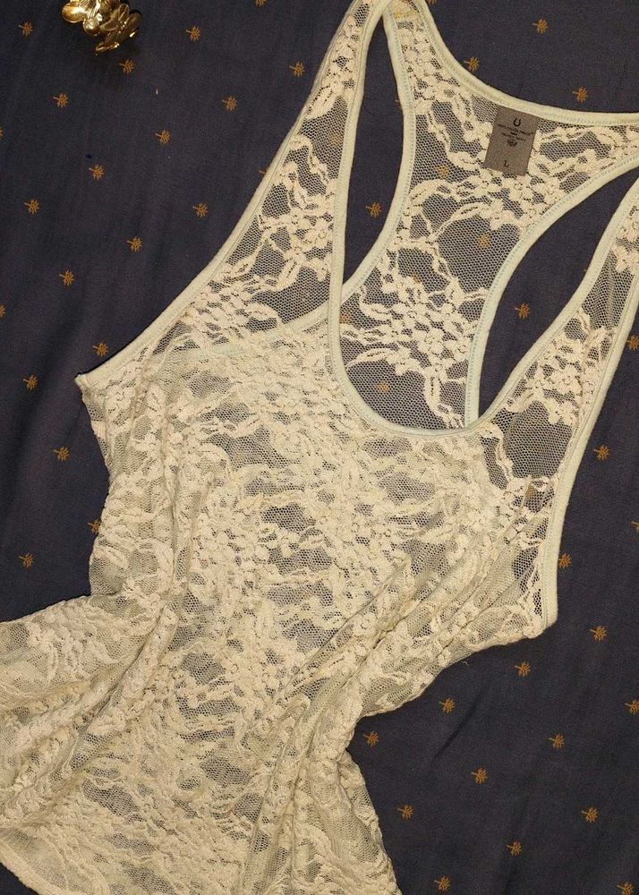 Vero Moda Sheer Lace Tank Top