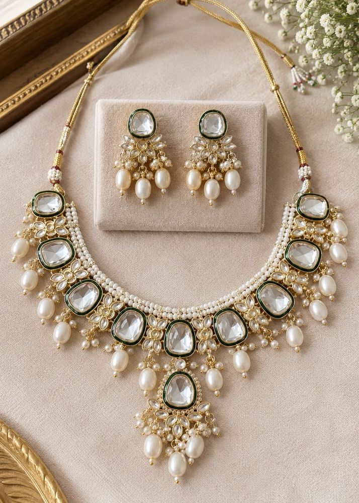 Combo of Unused Kundan Necklace Set with g