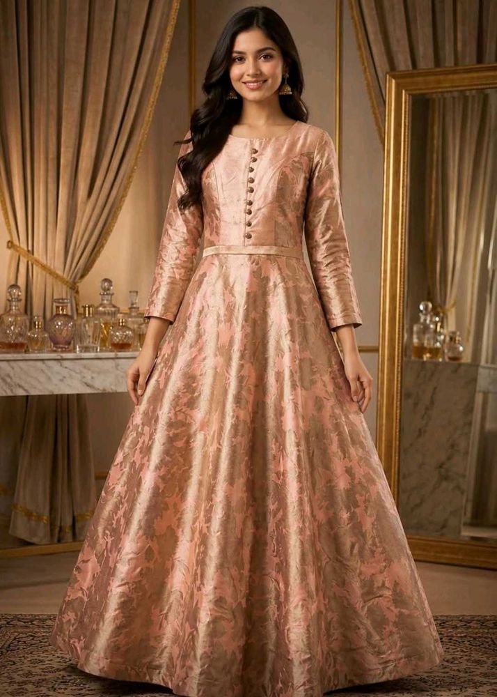 Elegant Brocade Ethnic Gown