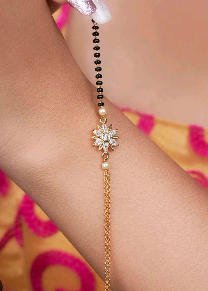 Gold Mangalsutra Bracelet Zeraki