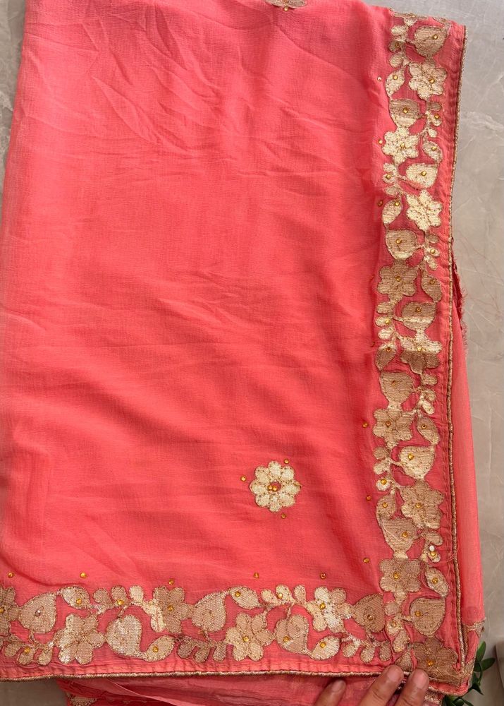 pure chiffon sari