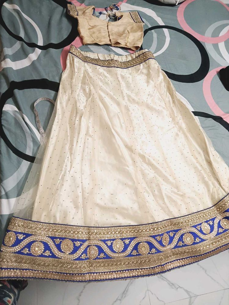 Elegant Cream Lehenga Choli Set