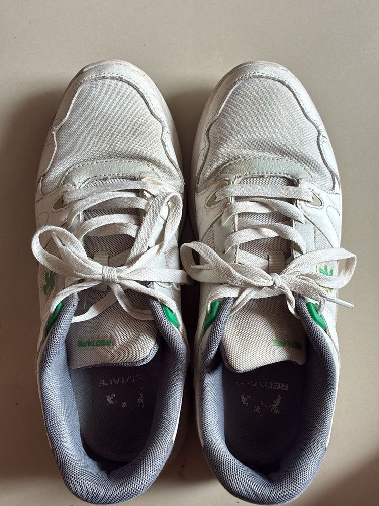 White Red Tape Sneakers