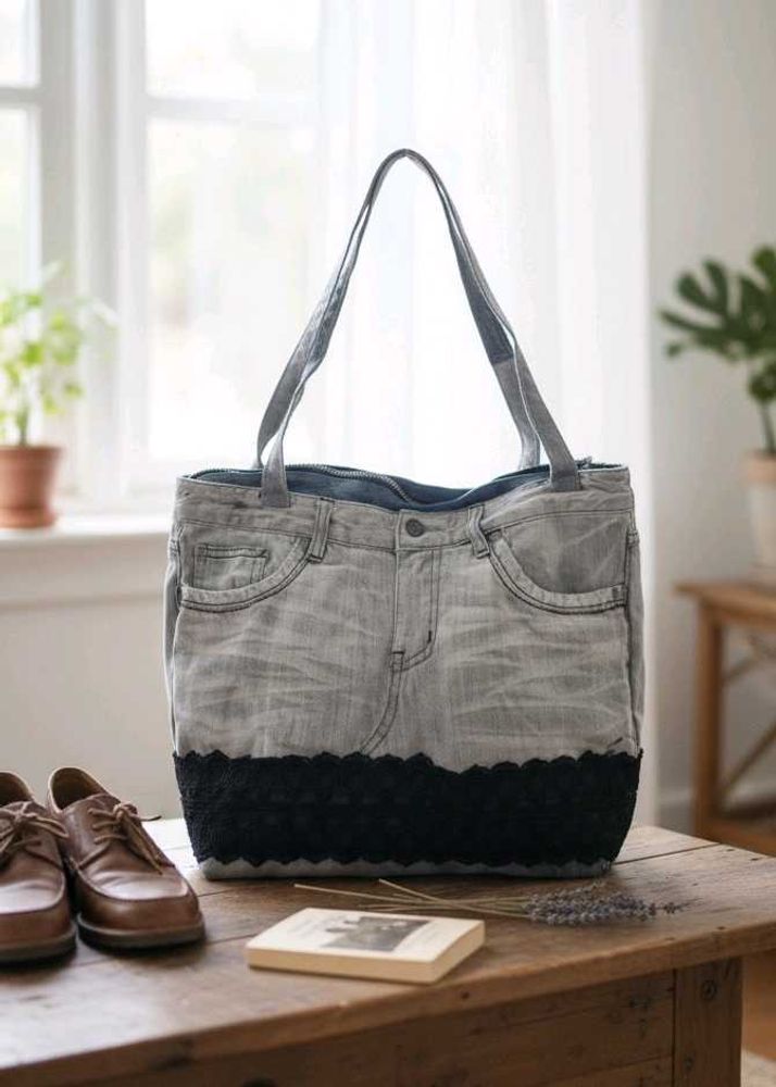 Denim Shorts Made Bag