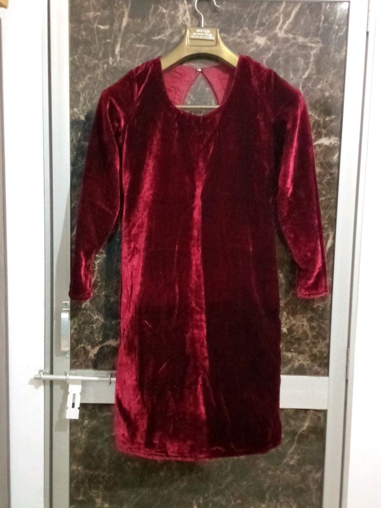 Velvet Maroon One Piece