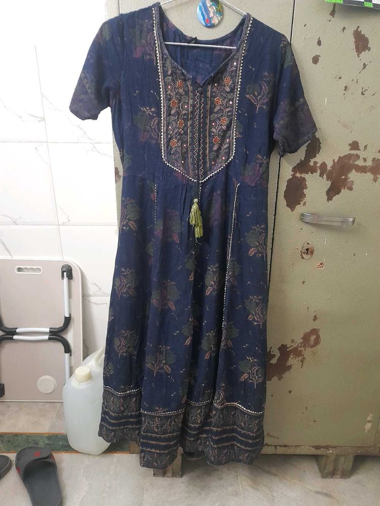 Beautiful Blue Floral Kurta