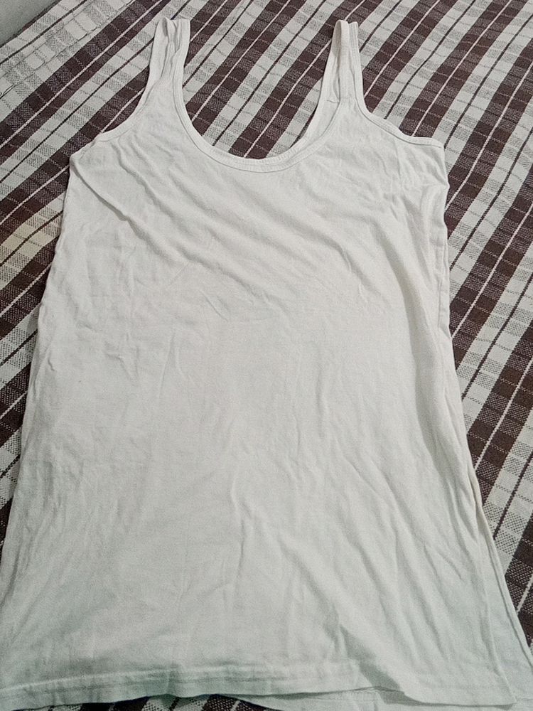 White Camisole Long Length Full Size
