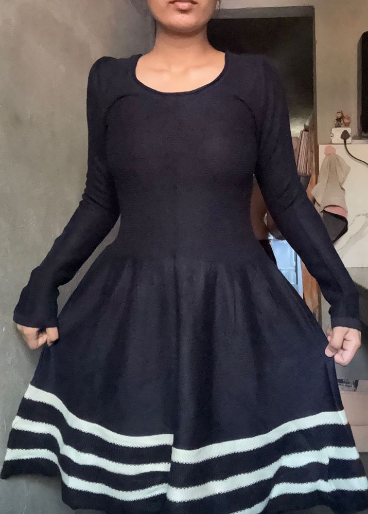 Dark Blue Knit Dress