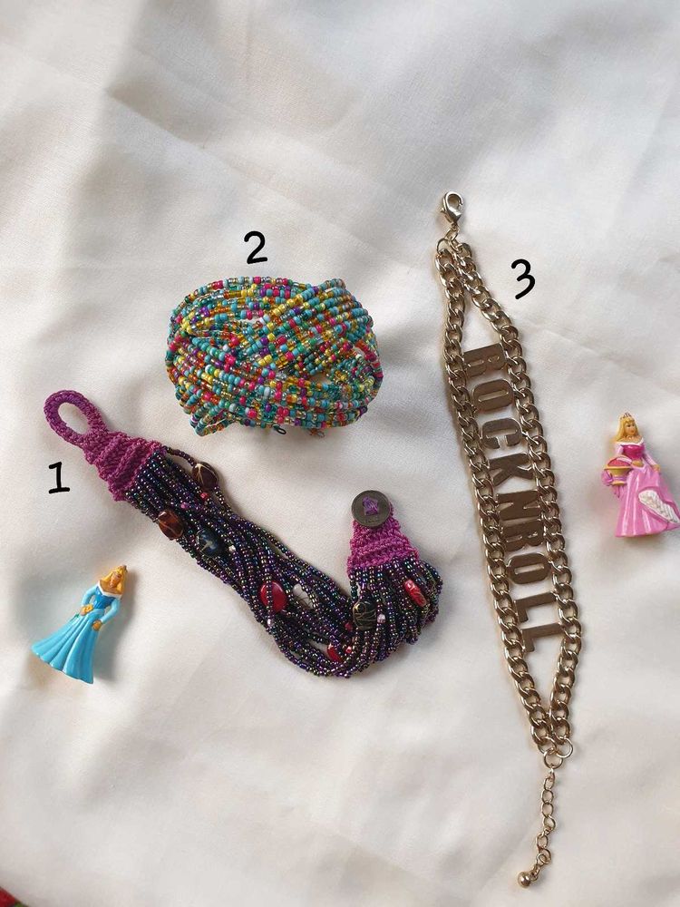 Assorted Beaded &amp; Chain Bracelets